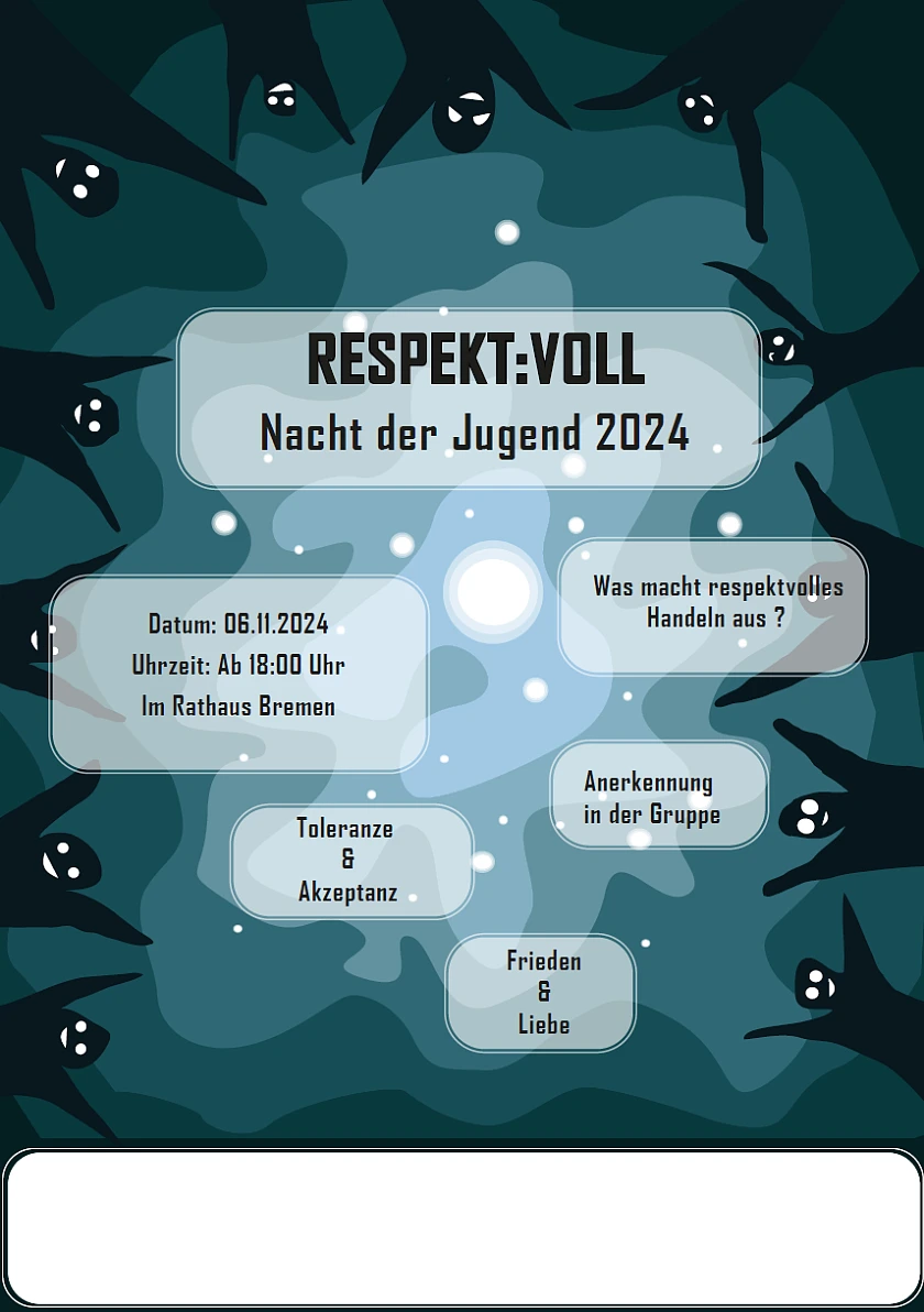 Eingereichtes Plakat für die Nacht der Jugend 2024