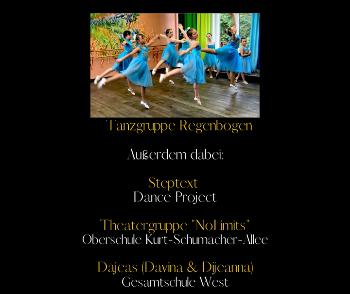 Tanzgruppe Regenbogen, Steptext, Theatergruppe 